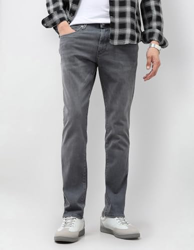 U.S. Polo Assn. Denim Co. Men's Brandon Slim Tapered Fit Grey Jeans (UDJEN1853_Mid Grey Wash_36)