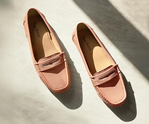 LOUIS STITCH Women’s Premium Pink Slip-On Loafers | Elegant Solid Slip-On Comfort Shoes for Casual and Formal Wear | Slip-On Loafer Shoes for Women | LSLD-BLR-HS01-PK | UK-7