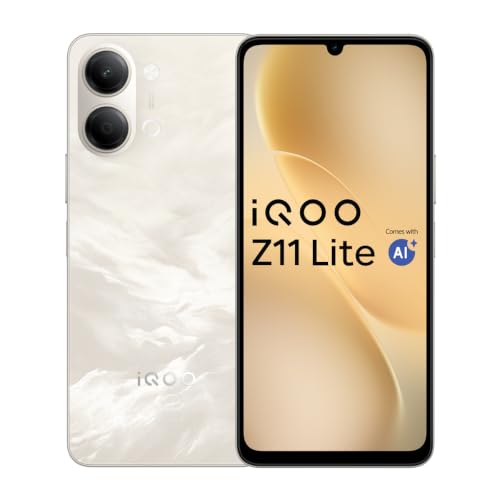 iQOO Z11 Lite 44W 5G (Solar Flame, 6GB RAM, 128GB Storage) | 6500mAh Battery with 44W Fast Charging* | Dimensity 6300 with 579k+ AnTuTu Score* | OriginOS 6.0 with AI Creation* & Private Space*