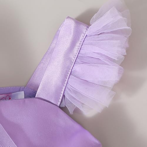 Hopscotch Girls Lilac Short Sleeves Floral Applique Party Dress for Age (3-4 Years)