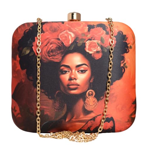 Artklim Afro Women Portrait Printed Clutch