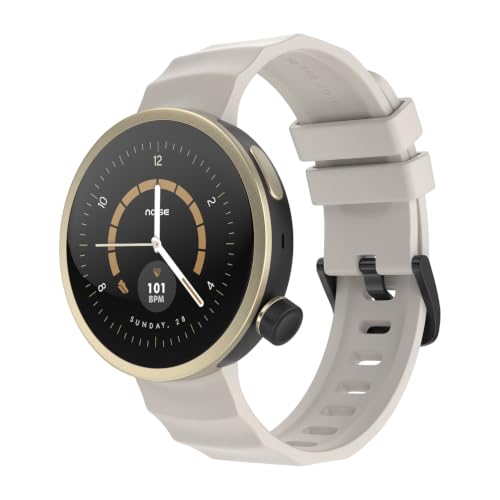 Noise Alt Watch 1 Smart Watch 1.32” AMOLED Display, Built-in GPS, AI Suite, Functional Rotating Crown, 1000NITS Brightness, Upto 7 Days Battery - Chosen Beige