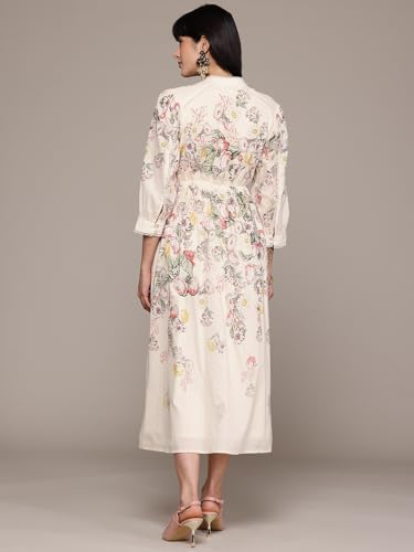 Label RITU KUMAR Ecru Bryony Long Dress