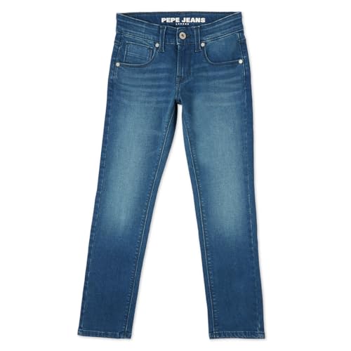 Pepe Jeans Boy's Slim Jeans (PB202189Q03_Dark Used_Mid Indigo Blue