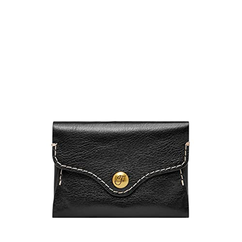 Fossil Women Leather Heritage Black Card Case Sl8230001