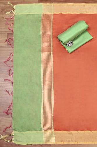 BIBA Women Pista Cotton Unstitched Suit Set_FREE SIZE