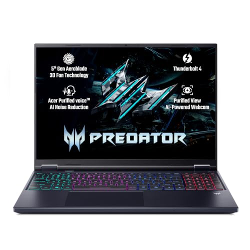 Acer Predator Helios Neo 16 AI, Intel Core Ultra-9_290HX+, NVIDIA GeF RTX 5070-8GB, 16GB RAM/1TB SSD, (16") WQXGA IPS, 240Hz/92Whr, Win 11H, Abyss Black, 2.7Kg, PHN16-I71, RGB KB, Gaming Laptop