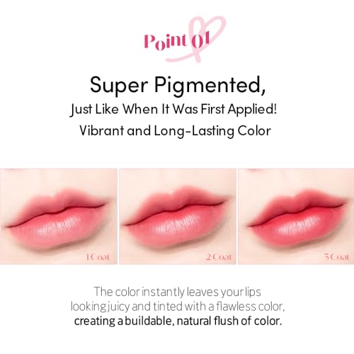 ETUDE Dear Darling Marker Tint| Hydrating & Long Lasting Lip Stain | High Pigmented Lip Maker with Easy Drawing Tip | Korean Lip Tint, Korean Makeup, Kbeauty, 06 Grape Soda- 3.5g