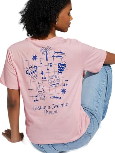 Max URB_N Women Printed T-Shirt (Pink_M)