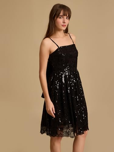 Kazo Spencer Mini Dress for Women Black