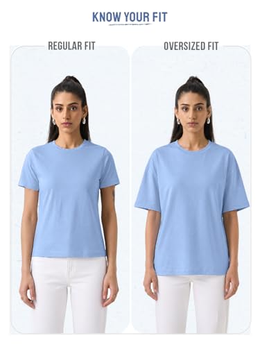 The Souled Store Success Women and Girls Short Sleeves Round Neck Dark Green Graphic Printed Cotton Oversized Fit Breathable Everyday Streetwear T-Shirts
