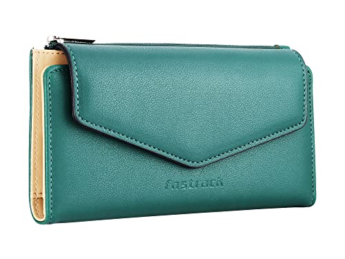 Fastrack Teal Blue Sleek Casual Clutch For Women