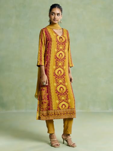 Aarke Ritu Kumar Mustard Mehak Kurta With Pant And Dupatta