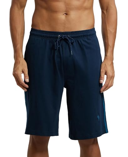 Jockey Men's Cotton Shorts (9426_Navy & Seaport Teal_)