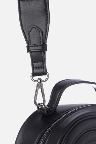 Van Heusen Women Black Solid Casual Handbag