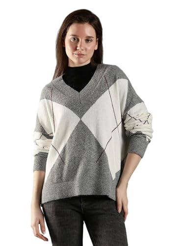 Regular Fit Nylon V-Neck Sweater