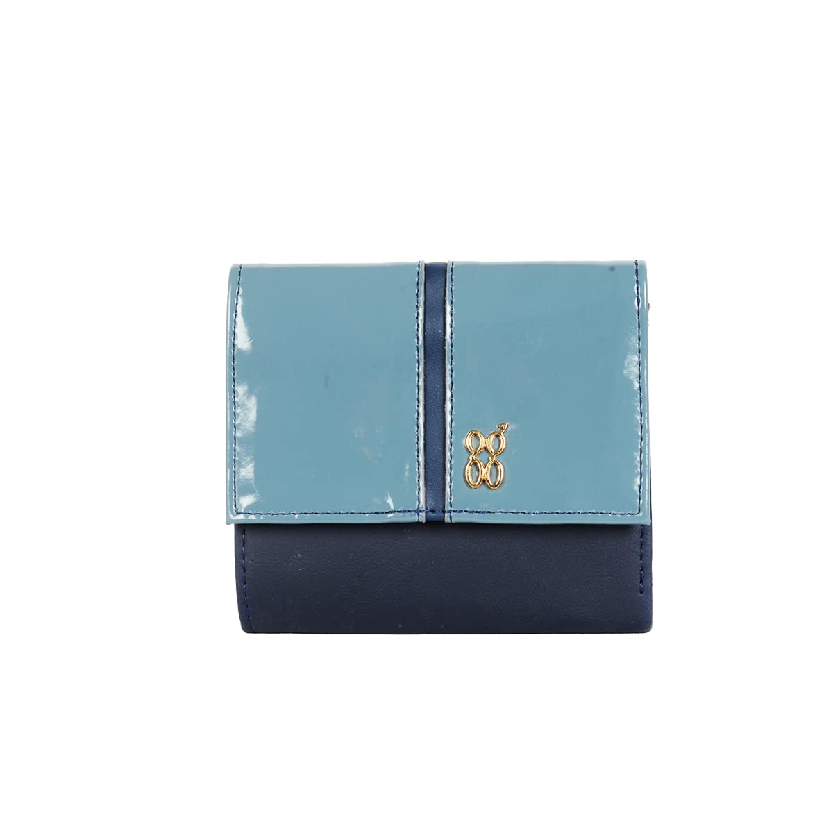 Baggit Women's Witness Blue Small Wallet | Ladies Stylish Purse Bag | Credit Card Money Holder | Faux Leather | 6-Month Warranty | Cruelty-Free Material | Made in India