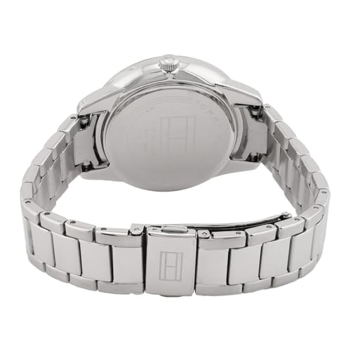 Tommy Hilfiger Quartz White Dial Grey Stainless Steel Strap Analog Watch for Women