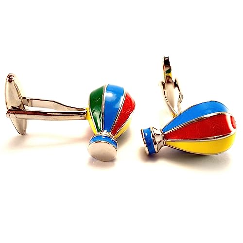 Peluche Enamel Hot Air Balloon Novelty Cufflinks for Men