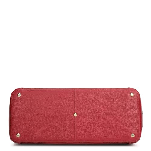 Da Milano Leather Shoulder Bag for Women - Purple (01208M-OL)