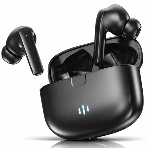 VEHOP Phantom Truly Wireless Earbuds TWS | ~32dB ANC & Transparency Mode | Upto 40Hrs Playtime | Bluetooth V5.4 | Quad Mics with AI-ENC | 40ms Low Latency Gaming | Breathing LED Lights (Black)