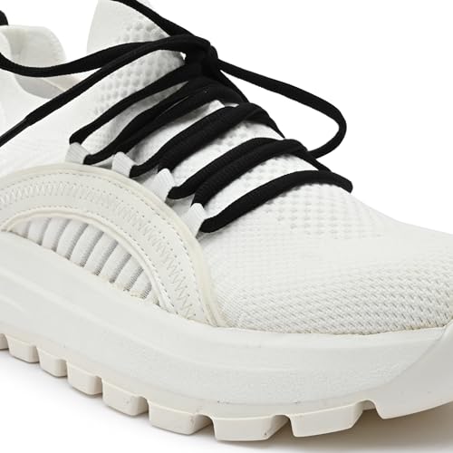 Aldo MOTIONXXA-IN122 Ladies White/Black Flat Sneakers