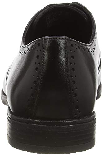 Clarks Mens 26148029 Black Black Leather Uniform Dress Shoe - 9 UK (261480297)