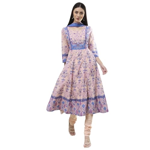 Biba Women's Voile 92X80 Kurta Set (SKDVIN8652ESS25BLU_Blue