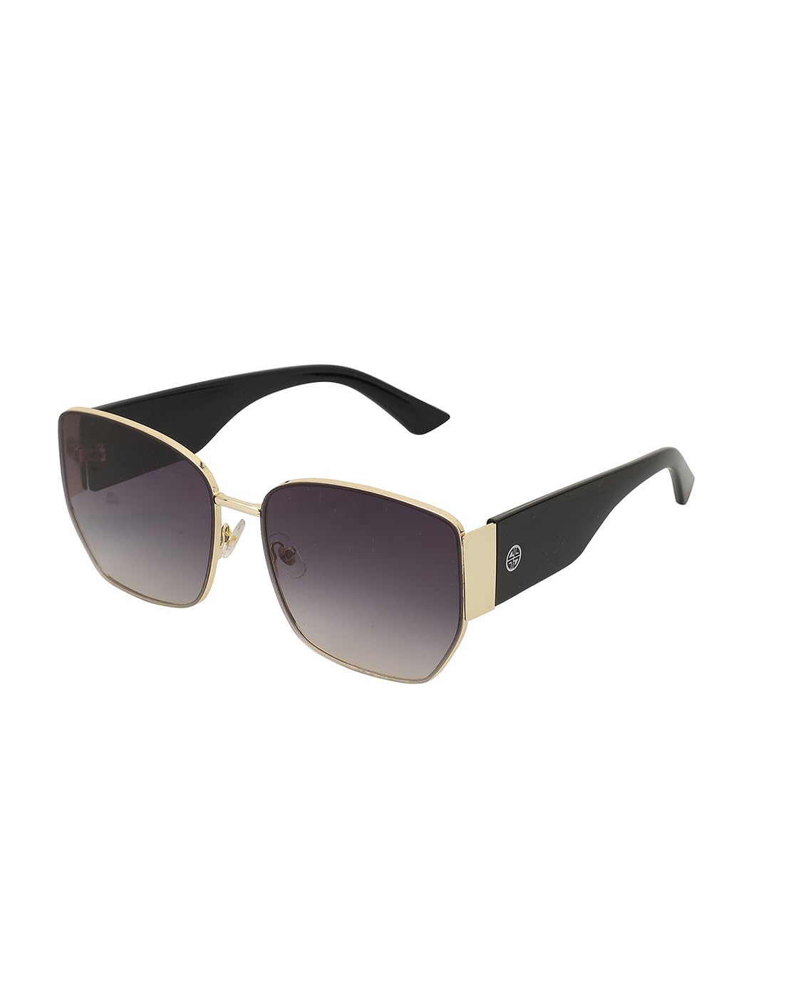 Carlton London Gold and Black toned with UV Protected Oversized Women Sunglass