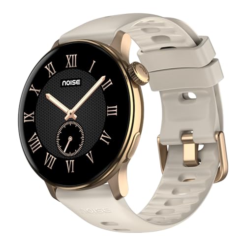 Noise Pro 6R 1.46" AMOLED Smart Watch, 1000 NITS, Powered by AI Pro, Built-in GPS, Strava Integration, Stainless Steel Dial, Video Watch Faces, 3ATM, Emergency SOS, TWS Connectivity (Starlight Gold)
