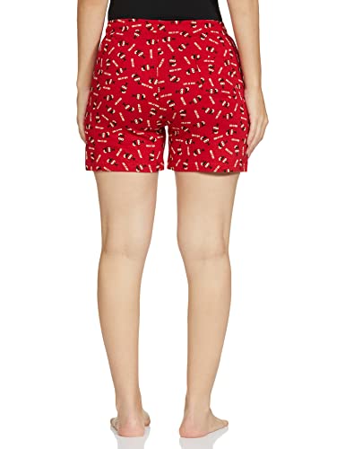 Max Women All-Over Printed Knit Shorts (SP23BOTTOM17RED)_XS