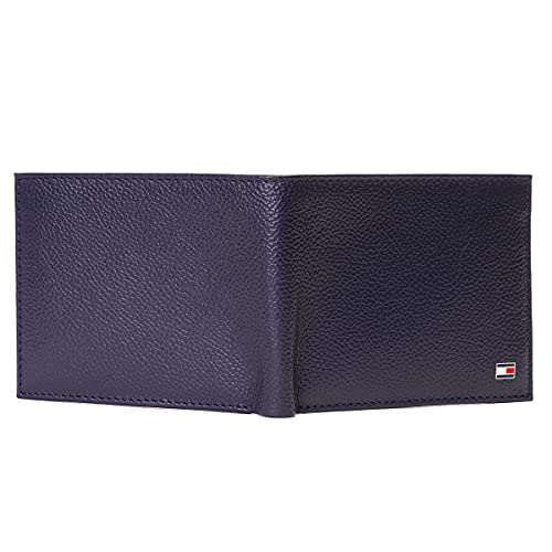 Tommy Hilfiger Leather Chase Mens Passcase Wallet Navy(8903496160604)