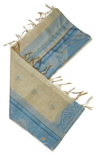 Soch Womens Blue Polyester Jamdani Dupatta