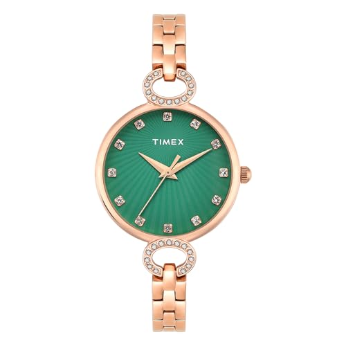 TIMEX Green Round Dial Analog Women's Watch - TWEL22702