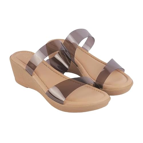 tresmode PARKLANE Black Women's Dress Wedge Sandals in Size 4 UK / 37 EU