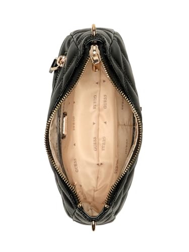 GUESS Black Quilted Tamsin Top Zip Shoulder Bag