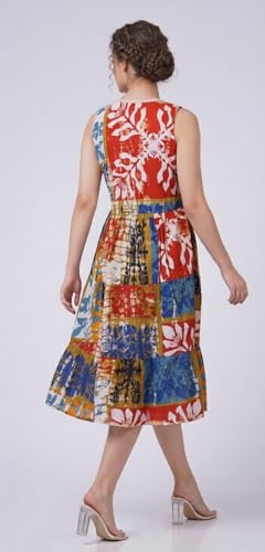 Veldress Full Long Dress Maxi Dress Kurtis Cotton Beachwear Maxi (in, Alpha, 3XL, Regular, Multi) Multicolour