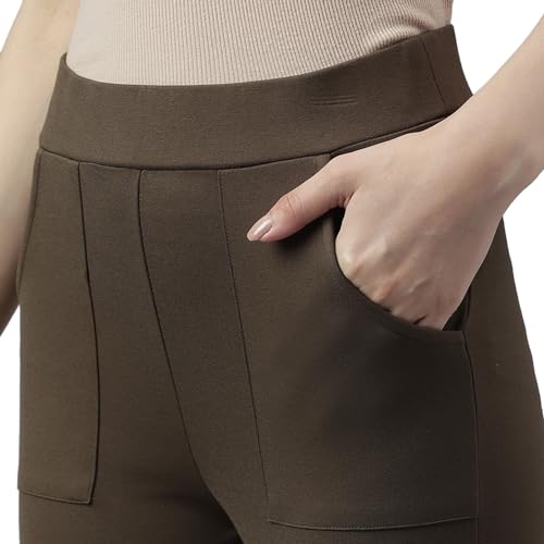 Latin Quarters Women Olive Green Solid High Rise Casual Jegging_S