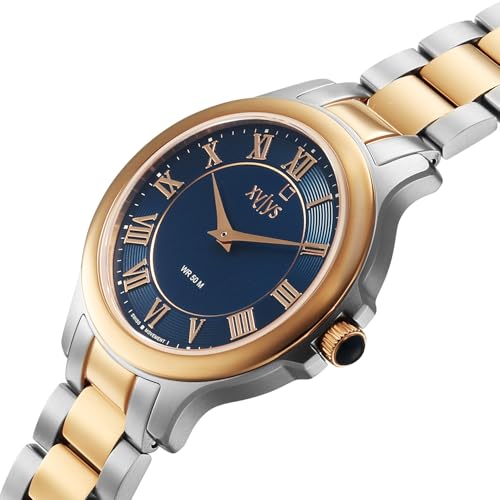 Xylys Genevieve with Analog Quartz Blue Dial Two Toned Stainless Steel Strap Watch for Women - 45026KM01E