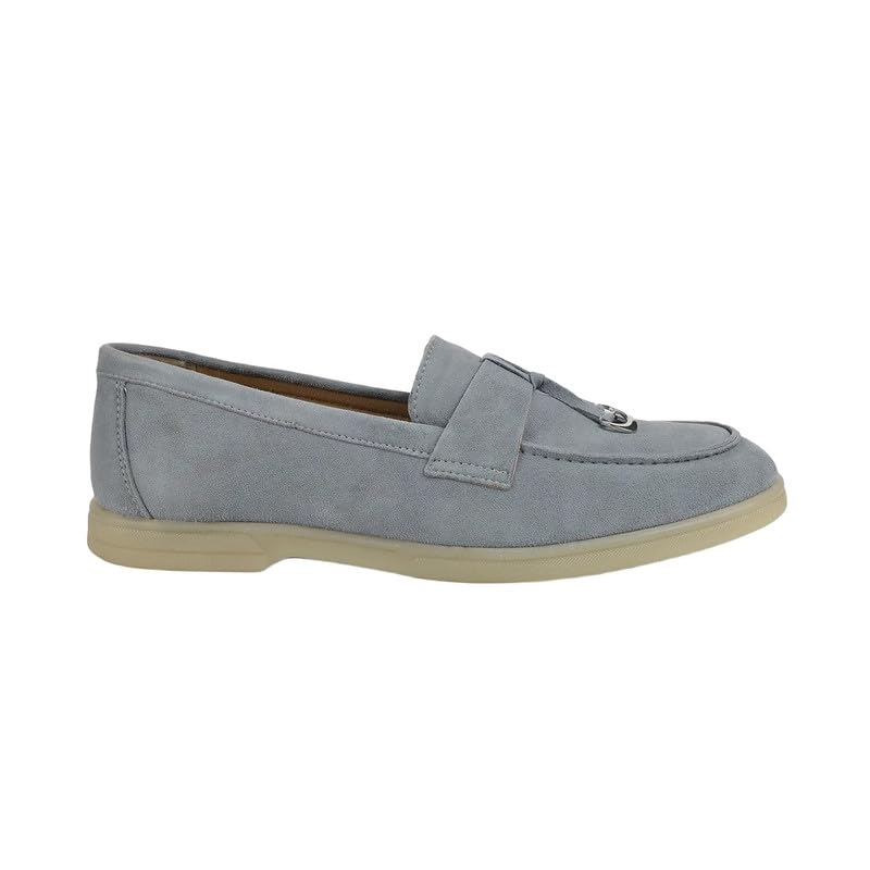 tresmode Angil Platinum Women's Casual Loafers in Size 7 UK / 40 EU