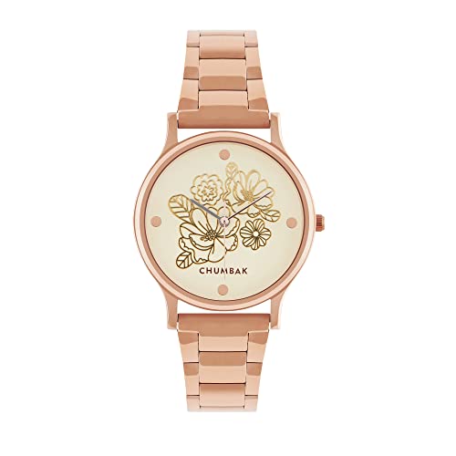 TEAL BY CHUMBAK Round Dial Analog Hand Watch for Women, Gifts for Women/Girls/Ladies, Stylish Fashion Watch for Casual/Work