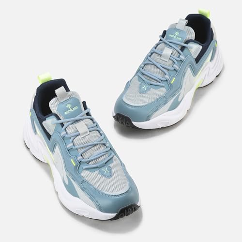 Woodland Men LBLUE/Grey Sneakers | Casual Shoes for Men, Outdoor Shoes, Comfortable Footwear, lace up Shoes, Durable Shoes