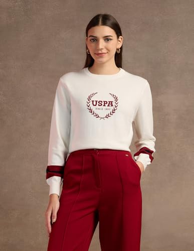 U.S. POLO ASSN. Regular Fit Cotton Sweater (UWAW24SWE139_White_XS)
