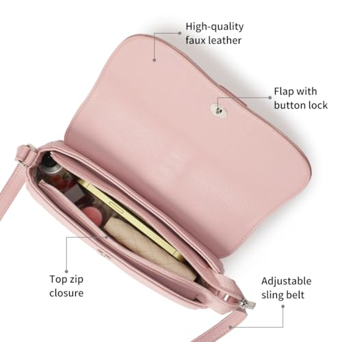 Fastrack On the Go Sling Bag for Women| Compact Crossbody with Magnetic Closure Flap, Adjustable Strap & Internal Zipper Pocket | Trendy Everyday Sling Bag for Women