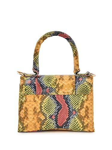 Sakwoods Women Pu Croco Finish Sling Bag (Multicolor)