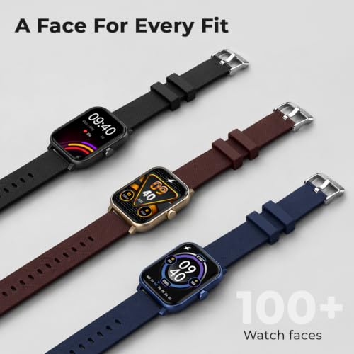 Fastrack Revoltt S1 with 1.83” TFT 2.5D Sqaure Display with Singlesync BT Calling, Heart Rate, SpO2 & Sleep Tracking,IP68,Nitro Fast Charging,Upto 5 Days Battery- Smart Watch for Man and Woman-Wine