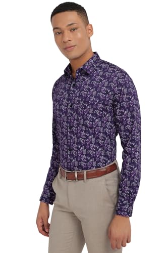 Allen Solly Men's Slim Fit Shirt (Purple)