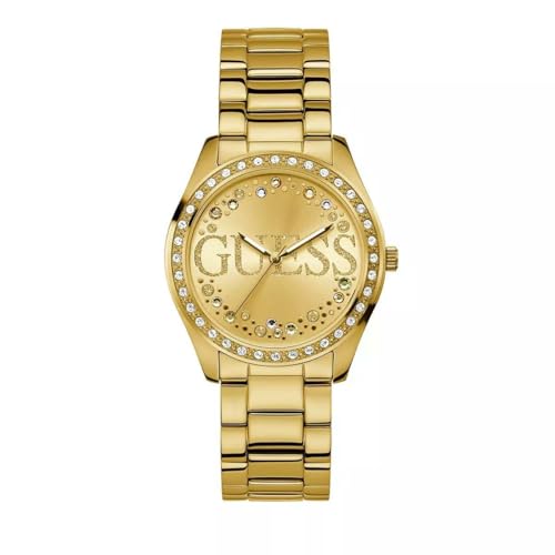 GUESS Stainless Steel Women 39 Mm White Dial Analog Watch- Gw0392L2, Band_Gold