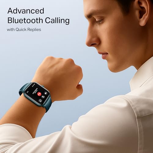 boAt Wave Call 3 Smartwatch 1.83” HD Display with Animated Watch Faces; BT Calling, Functional Crown, Multiple Sports Modes, IP68, HR, SpO2 Monitor, Smart Watches for Men & Women (Aqua Blue)