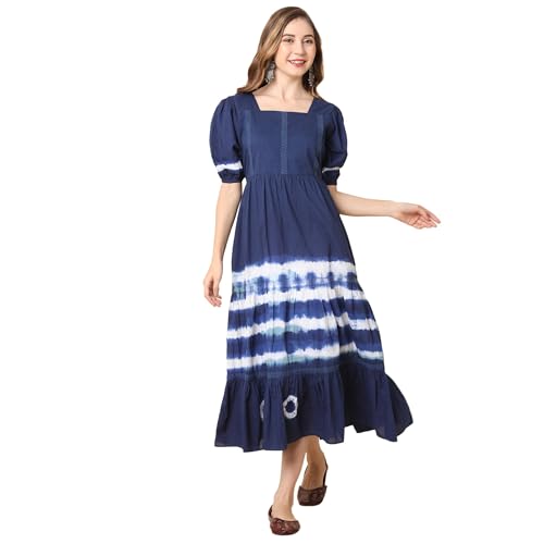 Globus Women Ethnic Dresses (GS567395_Blue_3XL